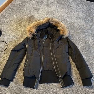Matina Down Bomber Jacket for Women Size M in Black